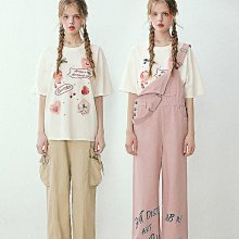 樂町甜美工裝長褲2024年春季新款碎花休閑褲韓系少女寬松顯瘦褲子-我們這一家 歷史價格詳細信息