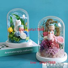 永生花發光玻璃罩展示盒手辦手模 軟陶人偶diy手工裝飾防塵罩擺件 歷史價格詳細信息