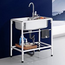 新款廚房 水槽不銹鋼簡易帶支架單槽洗碗池水盆落地支架操作臺面超夯 新品 精品 歷史價格詳細信息