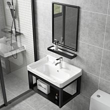 新款.掛墻式洗手盆柜組合小戶型陶瓷一體洗漱臺現代衛生間陽臺洗手盆超夯 新品 精品 歷史價格詳細信息