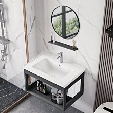 新款衛生間洗臉盆柜組合家用巖板一體洗手盆小戶型洗漱臺太空鋁浴室柜超夯 新品 精品 歷史價格詳細信息