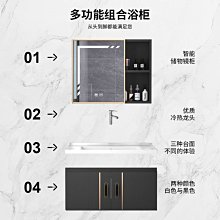 新款巖板太空鋁浴室柜組合陶瓷一體洗手盆柜組合洗臉盆小戶型超夯 新品 精品 歷史價格詳細信息