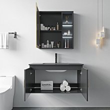 新款巖板太空鋁浴室柜組合陶瓷一體洗手盆柜組合洗臉盆小戶型超夯 新品 精品 歷史價格詳細信息