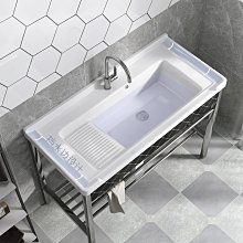 新款陶瓷一體盆不銹鋼浴室柜洗手臺衛生間洗臉池柜組合洗漱臺盆衛浴柜超夯 新品 精品 歷史價格詳細信息