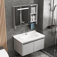 新款巖板太空鋁浴室柜組合陶瓷一體洗手盆柜組合洗臉盆小戶型超夯 新品 精品 歷史價格詳細信息