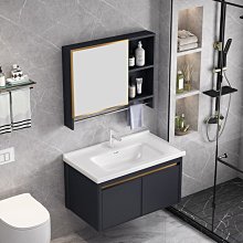 新款小戶型太空鋁浴室柜40寬洗手盆柜超窄30寬洗臉盆35窄長洗漱臺超夯 新品 精品 歷史價格詳細信息