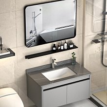 新款巖板太空鋁浴室柜組合陶瓷一體洗手盆柜組合洗臉盆小戶型超夯 新品 精品 歷史價格詳細信息