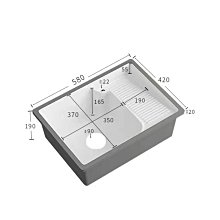 新款洗衣池陶瓷臺下帶搓洗衣盆陽臺嵌入式洗手盆洗臉盆家用大尺寸柜盆超夯 新品 精品 歷史價格詳細信息