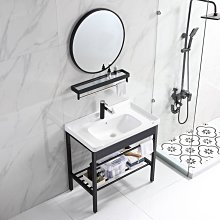 新款陶瓷一體盆不銹鋼浴室柜洗手臺衛生間洗臉池柜組合洗漱臺盆衛浴柜超夯 新品 精品 歷史價格詳細信息