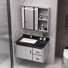 新款衛生間洗臉盆柜組合家用巖板一體洗手盆小戶型洗漱臺太空鋁浴室柜超夯 新品 精品 歷史價格詳細信息