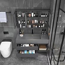 新款現代簡約浴室柜組合橡木洗漱臺衛生間洗手洗臉一體陶瓷盆鏡柜超夯 新品 精品 歷史價格詳細信息