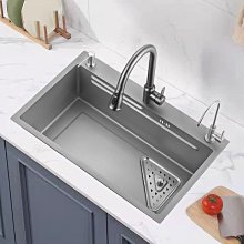 新款納米廚房不銹鋼洗菜盆高壓洗杯器水槽單槽帶蓋咖啡店中島吧臺水池超夯 新品 精品 歷史價格詳細信息