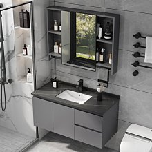 新款衛生間一體洗手盆家用浴室柜子組合陽臺置物柜掛墻式浴室臺超夯 新品 精品 歷史價格詳細信息