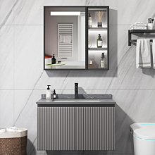 新款巖板太空鋁浴室柜組合陶瓷一體洗手盆柜組合洗臉盆小戶型超夯 新品 精品 歷史價格詳細信息