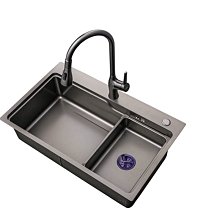 新款廚房不銹鋼洗菜盆水槽灰色加厚洗碗盆洗菜池手工子母大單槽沃泊超夯 新品 精品 價格比較,價格查詢,歷史價格詳細信息