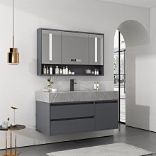 新款輕奢浴室柜組合衛生間巖板一體簡約洗臉洗手盆池衛浴柜洗漱臺超夯 新品 精品 歷史價格詳細信息