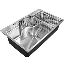 新款304不銹鋼廚房水槽套餐加厚手工槽雙槽黑色加厚水槽廚房洗菜盆龍G超夯 新品 精品 歷史價格詳細信息