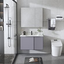 新款浴室柜組合掛墻式巖板洗臉盆不銹鋼洗漱臺套裝衛浴柜感應鏡柜超夯 新品 精品 歷史價格詳細信息