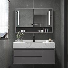 新款衛生間洗臉盆柜組合家用巖板一體洗手盆小戶型洗漱臺太空鋁浴室柜超夯 新品 精品 歷史價格詳細信息