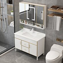 新款巖板太空鋁浴室柜組合陶瓷一體洗手盆柜組合洗臉盆小戶型超夯 新品 精品 歷史價格詳細信息