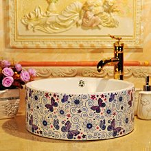 5Cgo【宅神】景德鎮陶瓷藝術臺上盆民宿酒店創意洗手盆景德鎮圓形洗臉盆面盆家用面盆t626941713484 歷史價格詳細信息