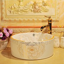 5Cgo【宅神】景德鎮陶瓷藝術臺上盆民宿酒店創意洗手盆景德鎮圓形洗臉盆面盆家用面盆t626941713484 歷史價格詳細信息