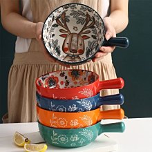 熱銷 卡通陶瓷手柄碗家用泡面碗一人食高顏值碗具可愛湯碗網紅帶把手碗- 歷史價格詳細信息