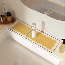 洗手臺吸水 吸水墊 水龍頭廚房洗手檯硅藻泥吸水墊窄速乾耐髒防水墊 衛生間浴室檯面墊 歷史價格詳細信息