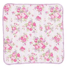 ~~凡爾賽生活精品~~全新日本進口紫色邊粉紅色玫瑰花造型純棉抹布.小方巾~日本製 價格比較,價格查詢,歷史價格詳細信息