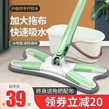 現貨 拖把拖把家用一拖凈新款免手洗懶人拖地神器吸水擠水大號平板拖布簡約 歷史價格詳細信息