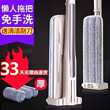 加厚款懶人免手洗拖把家用刮刮樂拖把桶平板拖一拖凈干濕兩用拖把 歷史價格詳細信息