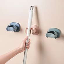 拖把掛鉤免打孔壁掛衛生間拖布收納架強力固定粘鉤卡扣拖把夾掛架~特價 歷史價格詳細信息