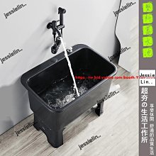 優選—洗拖把槽池 地盆水槽 28cm 拖把池 家用陽臺衛生間復古拖布墩布池洗拖把地盆院子水池曜石-小狐仙專 歷史價格詳細信息