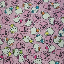 kitty粉嫩白點點我愛kitty卡通印花牛津布料防水布料【清倉45公分特價135元】 手作diy/筆袋/化妝包/托特包 價格比較,價格查詢,歷史價格詳細信息
