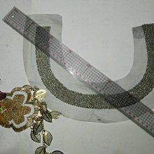 重工釘珠領花黑色22x20cm 歷史價格詳細信息