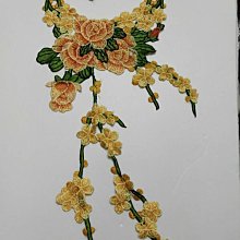 [領花]蕾絲刺繡立體雙層領花 紅色 45x29cm 歷史價格詳細信息