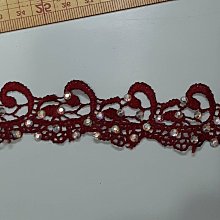 燙鑽蕾絲刺繡花邊 深紅色 3x250cm DIY 價格比較,價格查詢,歷史價格詳細信息