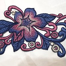[領花]蕾絲刺繡立體雙層領花 紅色 45x29cm 歷史價格詳細信息