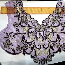 [領花]蕾絲刺繡立體雙層領花 紅色 45x29cm 歷史價格詳細信息