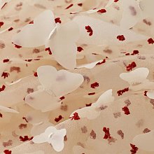 布料 衣服布料 裙子布料 成衣布 diy布料馬卡龍色愛心刺繡亮絲感仿天絲面料春夏襯衫連衣裙服裝布料 歷史價格詳細信息