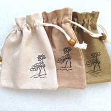 ○覺品素材○【雙層加絨荷花棉麻錦囊收納袋】12*15cm/佛珠文玩/念珠袋/珠寶/飾品 歷史價格詳細信息