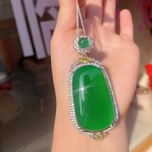 天然玉髓吊墜 綠玉髓吊墜 綠玉髓轉運珠 正品925銀項鍊 女款飾品 項鍊 禮品 禮物 贈禮 歷史價格詳細信息