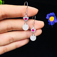 925銀白玉平安扣鑲嵌碧玉掛件 真品天然 玉石和闐玉女款玉扣玉吊墜 歷史價格詳細信息