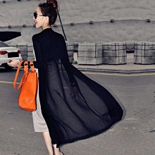 雪紡外套女長袖薄款2024年夏季防曬外搭開衫寬松休閑洋氣外穿披肩冰絲外套-kby科貝 歷史價格詳細信息