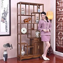 新中式實木多寶閣博古架隔斷書架茶葉架置物架展示架簡約 歷史價格詳細信息