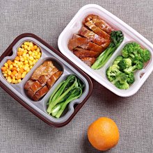 一次性雙層打苞盒長方形內托兩格三格銀色餐盒加厚透明塑料便當碗 歷史價格詳細信息