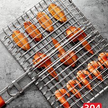 燒烤網烤網不銹鋼烤魚用品夾鐵絲網夾網格長方形用具架家用工具 歷史價格詳細信息