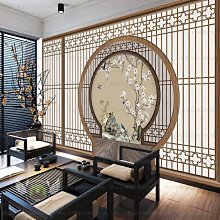 古典花鳥中式實木入戶屏風隔斷墻客廳折疊可移動店茶室家用遮擋~告白氣球【大件請下標宅配或者郵局】 歷史價格詳細信息