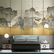 中式電視背景墻壁紙現代簡約墻紙水墨山水意境5d客廳裝飾壁畫墻布~熱心小賣家-進店有折扣 歷史價格詳細信息