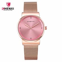 【潮鞋基地】CHENXI鋼帶腕錶男士歐美商務防水石英表爆款018C間金 歷史價格詳細信息